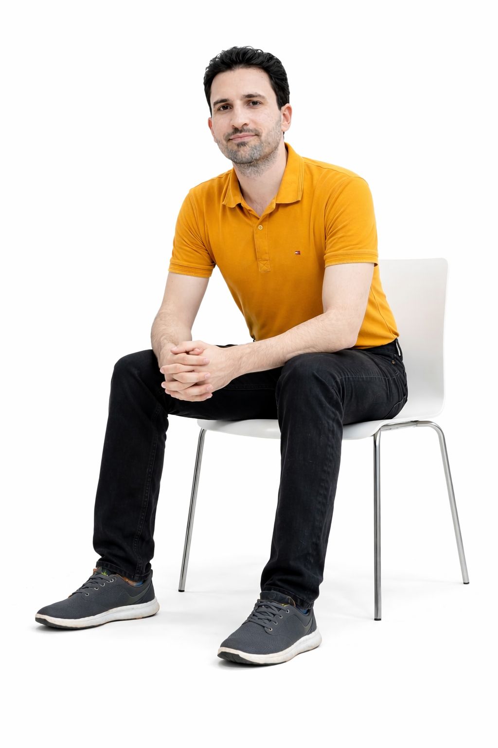 Men’s stretch Dark Black Narrow Fit Denim Jeans