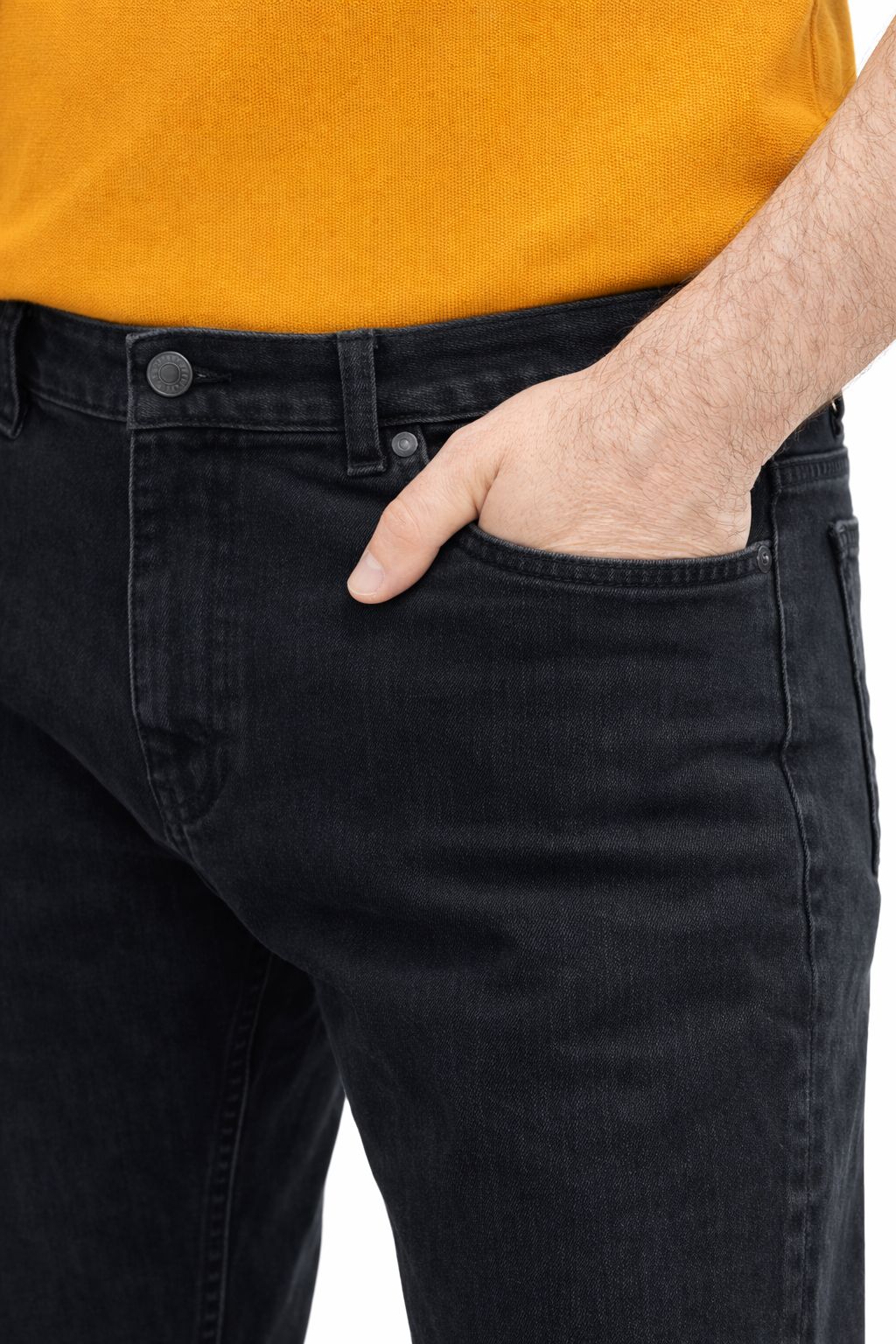 Men’s stretch Dark Black Narrow Fit Denim Jeans